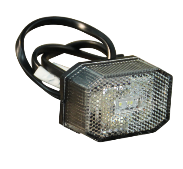 Feu Aspock avant Flexipoint blanc Led + cable 50cm