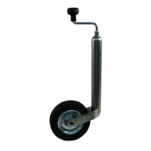 Roue jockey Ø 48 - Jante acier et pneu caoutchouc